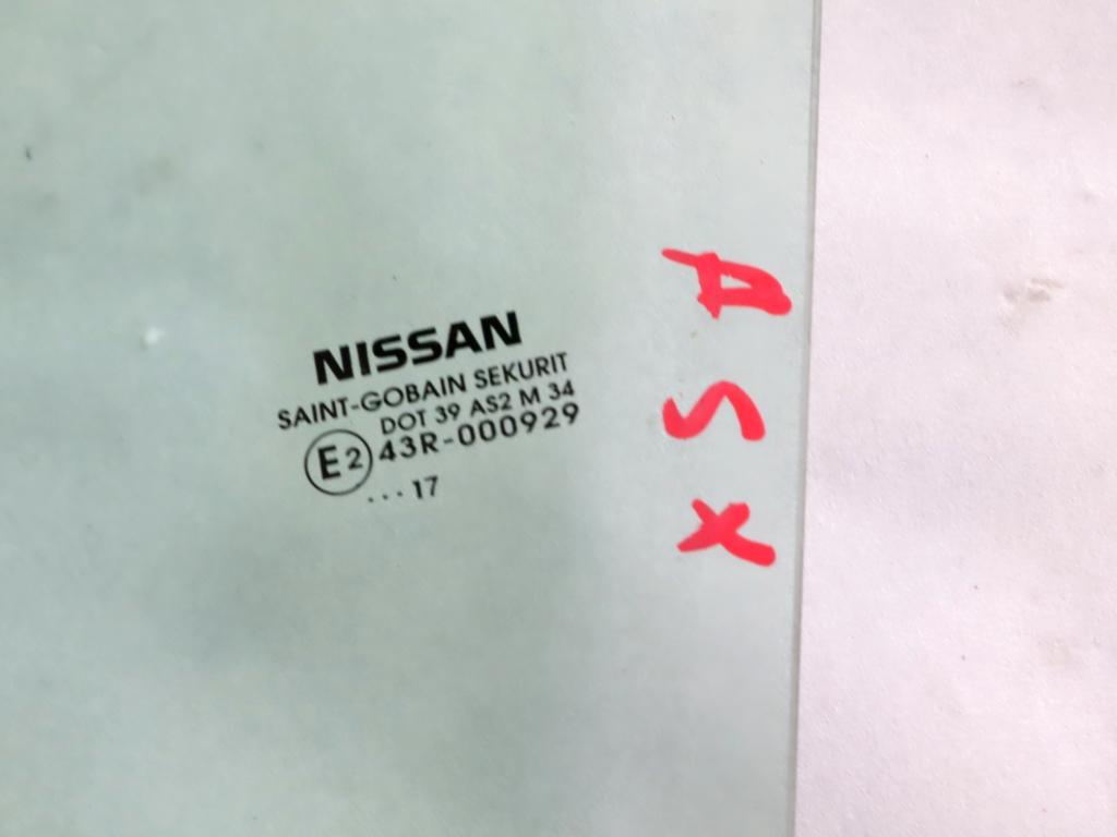 803015FA0A VETRO SCENDENTE PORTA ANTERIORE SINISTRA NISSAN MICRA 1.0 B 52KW 5M 5P (2017) RICAMBIO USATO 