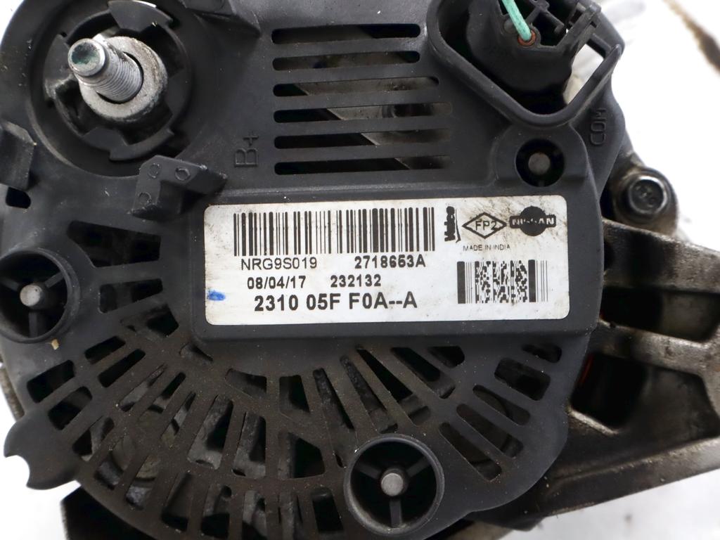 231005FF0A ALTERNATORE NISSAN MICRA 1.0 B 52KW 5M 5P (2017) RICAMBIO USATO 