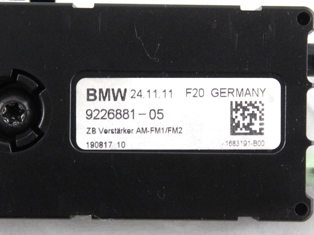 9226881 CENTRALINA AMPLIFICATORE ANTENNA BMW SERIE 1 116D F20 2.0 D 85KW 6M 5P (2012) RICAMBIO USATO