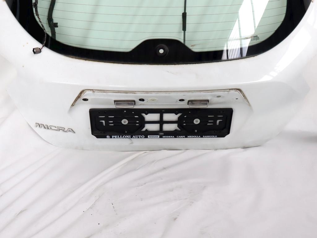 K01005FAMA PORTELLONE COFANO POSTERIORE BAULE NISSAN MICRA 1.0 B 52KW 5M 5P (2017) RICAMBIO USATO CON LUNOTTO TERMICO
