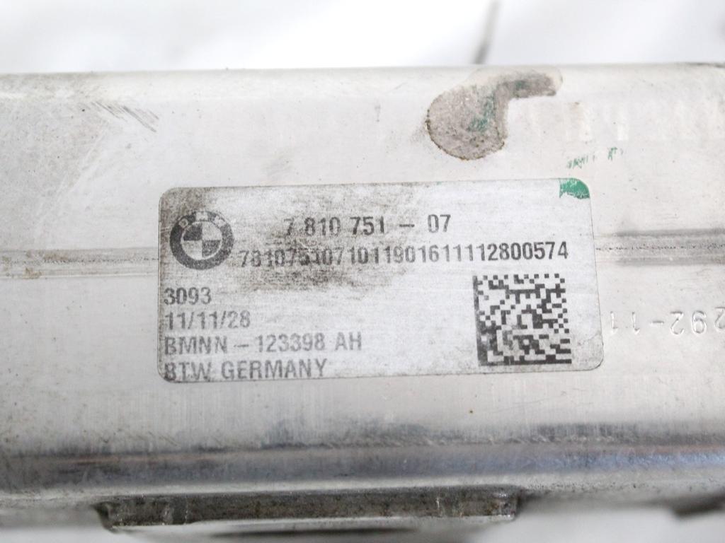 7810751 RADIATORE SCARICO GAS EGR BMW SERIE 1 116D F20 2.0 D 85KW 6M 5P (2012) RICAMBIO USATO