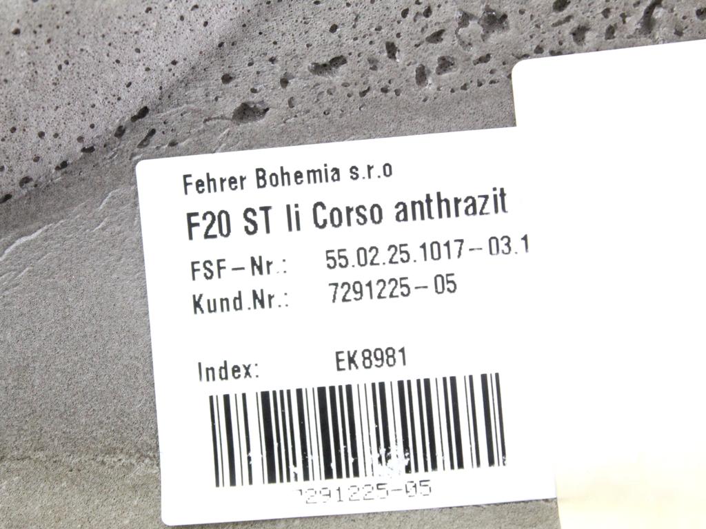 7291225 COPPIA FIANCHETTI SEDILI POSTERIORI BMW SERIE 1 116D F20 2.0 D 85KW 6M 5P (2012) RICAMBIO USATO