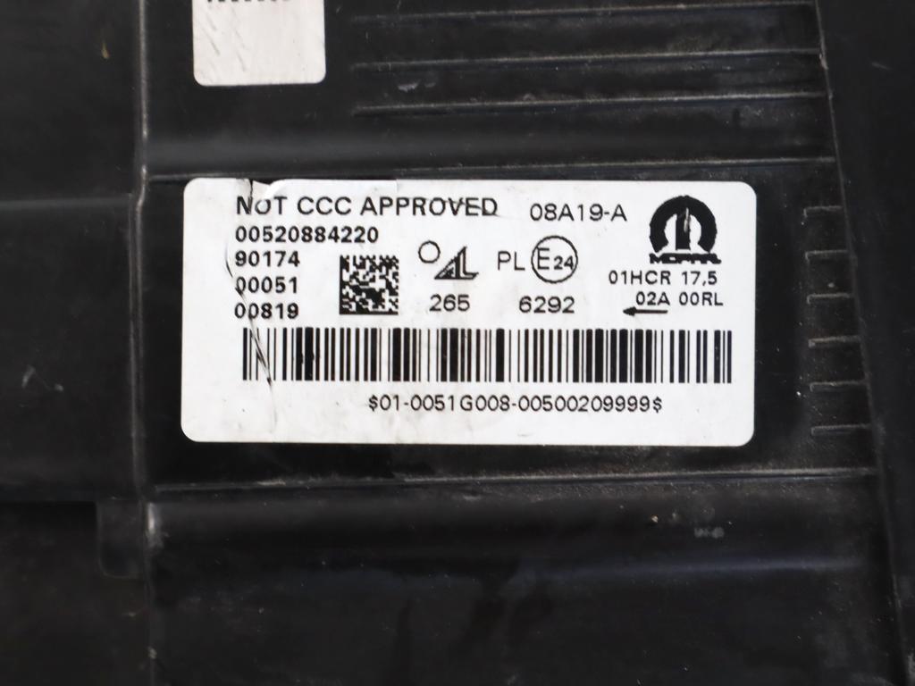 52088422 FARO FANALE ANTERIORE DESTRO LED JEEP RENEGADE 1.6 D 88KW 6M 5P (2019) RICAMBIO USATO SCOCCA DANNEGGIATA