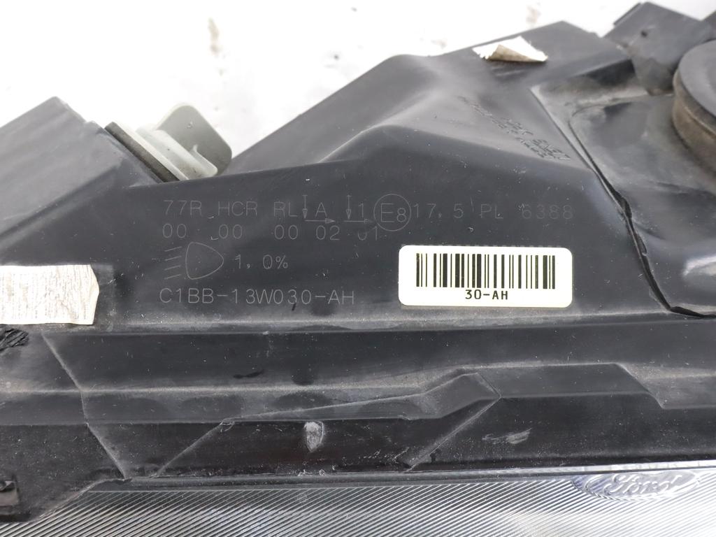 C1BB-13W030-AH FARO FANALE ANTERIORE SINISTRO FORD FIESTA 1.5 D 55KW 5M 5P (2014) RICAMBIO USATO SUPPORTI DANNEGGIATI