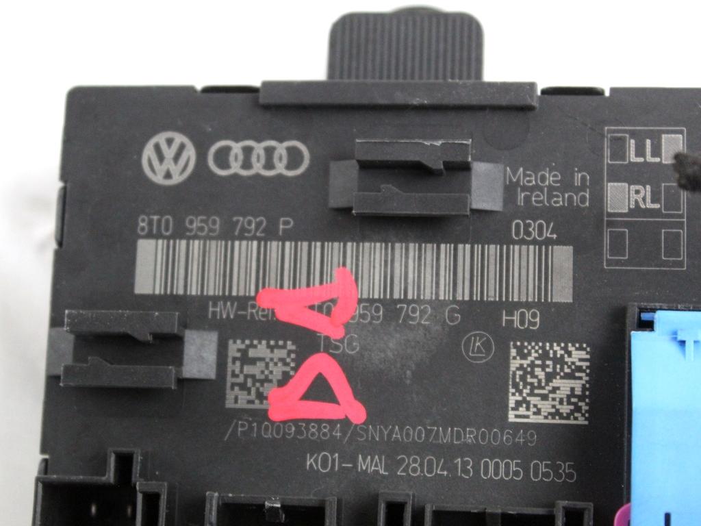 8T0959792G CENTRALINA PORTA ANTERIORE AUDI A5 SPORTBACK 2.0 D 130KW 4X4 5P AUT (2013) RICAMBIO USATO