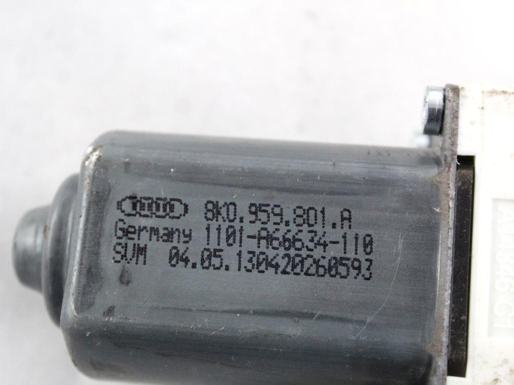 8T8839462 MOTORINO MECCANISMO ALZA-VETRO ALZA-CRISTALLO PORTA POSTERIORE DESTRA AUDI A5 SPORTBACK 2.0 D 130KW 4X4 5P AUT (2013) RICAMBIO USATO
