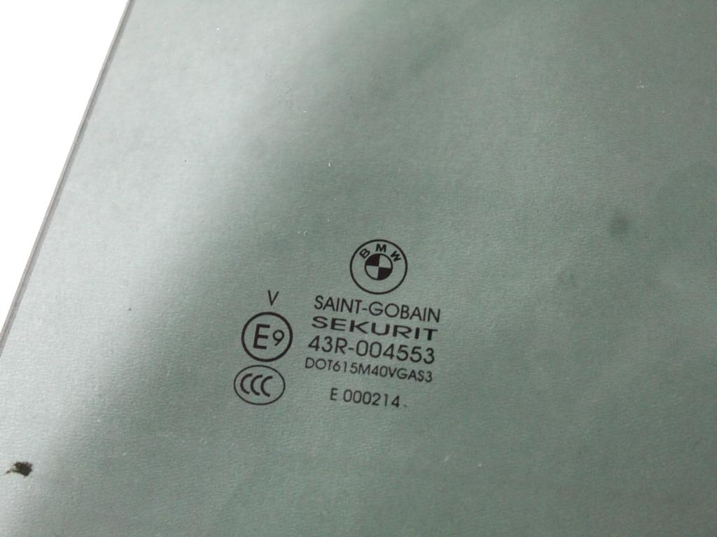 51357163751 VETRO SCENDENTE PORTA POSTERIORE SINISTRA OSCURATO BMW X5 E70 3.0 D 4X4 173KW AUT 5P (2007) RICAMBIO USATO