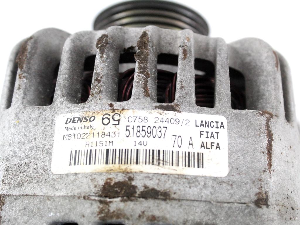 51859037 ALTERNATORE FIAT PANDA 1.2 M 44KW 5M 5P (2009) RICAMBIO USATO 
