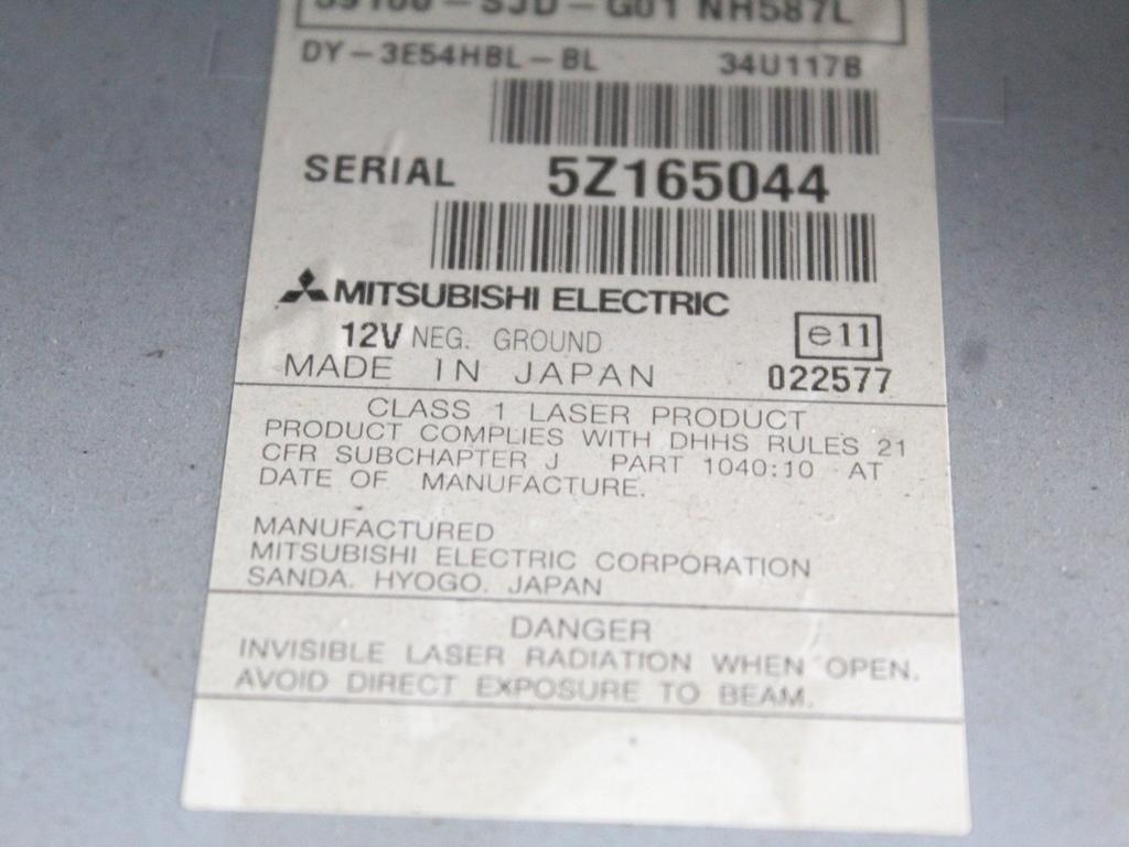 39100-SJD-G01 AUTORADIO HONDA FR-V 2.2 D 103KW 6M 5P (2006) RICAMBIO USATO (NON FORNIAMO CODICE AUTORADIO, MA SOLO NUMERO DI TELAIO VEICOLO)