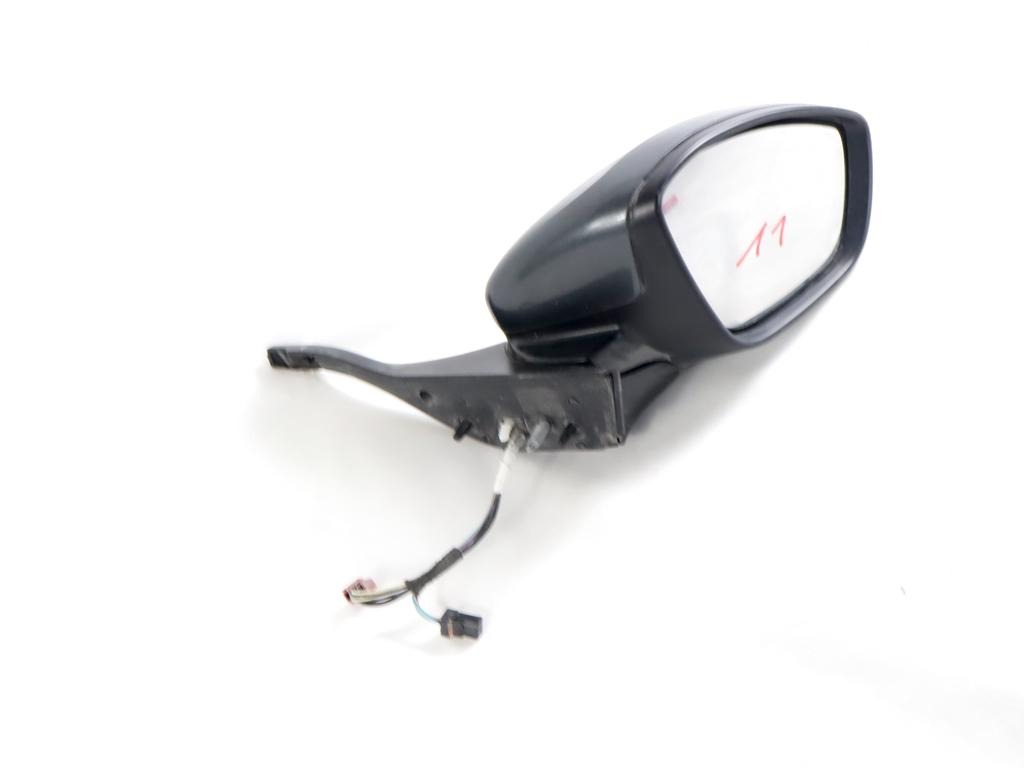 1611240180 SPECCHIETTO RETROVISORE ESTERNO DESTRO CONNETTORE 11 PIN PEUGEOT 208 1.6 D 55KW 5M 5P (2016) RICAMBIO USATO 