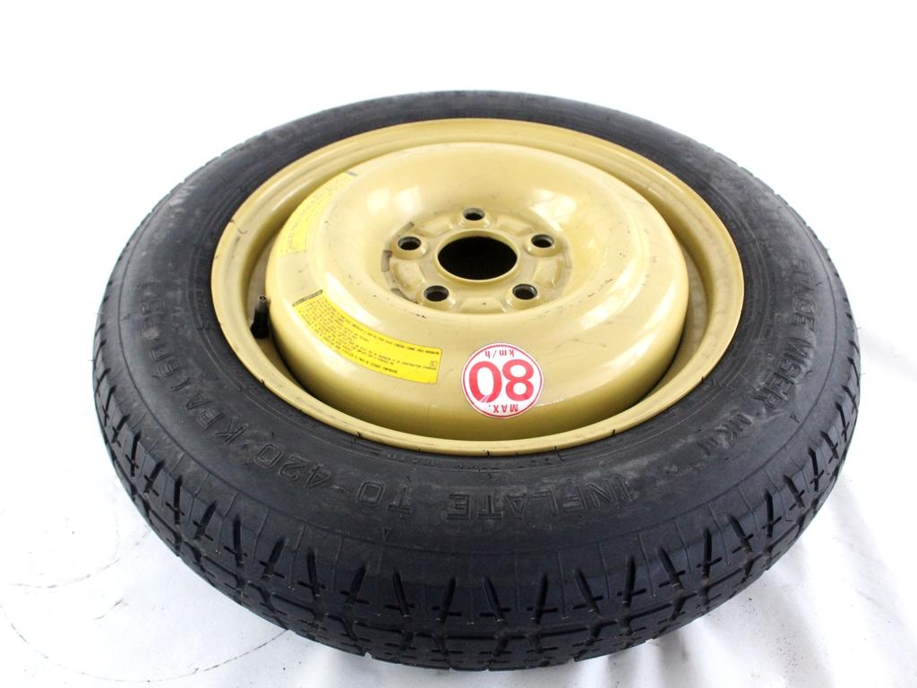42700SZ3E01 RUOTINO DI SCORTA DUNLOP T135/90 D15 100M HONDA FR-V 2.2 D 103KW 6M 5P (2006) RICAMBIO USATO CON CERCHIO IN FERRO DA 15 POLLICI 5 FORI 15X4T ET27