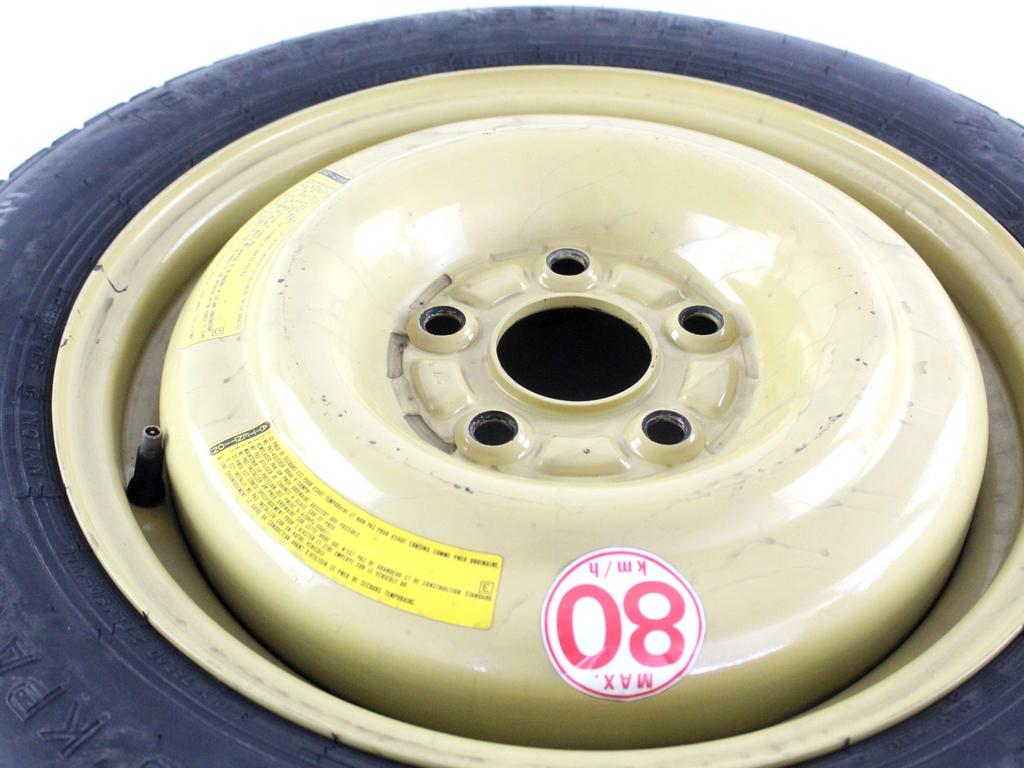 42700SZ3E01 RUOTINO DI SCORTA DUNLOP T135/90 D15 100M HONDA FR-V 2.2 D 103KW 6M 5P (2006) RICAMBIO USATO CON CERCHIO IN FERRO DA 15 POLLICI 5 FORI 15X4T ET27