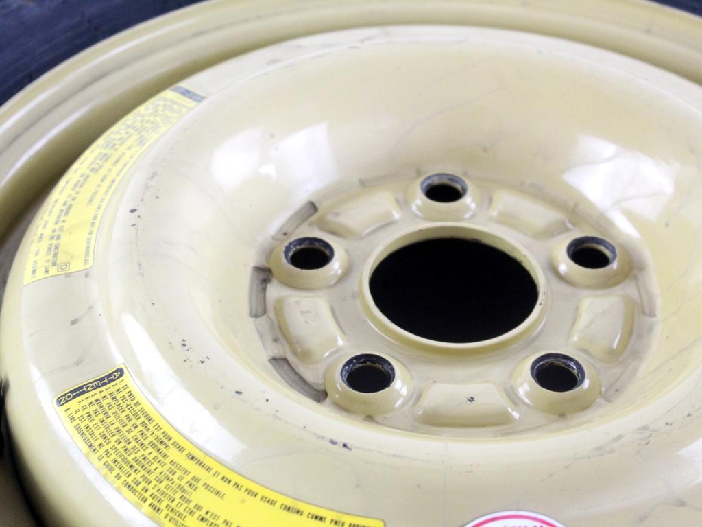 42700SZ3E01 RUOTINO DI SCORTA DUNLOP T135/90 D15 100M HONDA FR-V 2.2 D 103KW 6M 5P (2006) RICAMBIO USATO CON CERCHIO IN FERRO DA 15 POLLICI 5 FORI 15X4T ET27