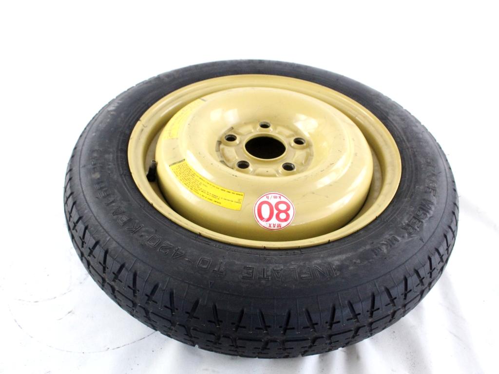 42700SZ3E01 RUOTINO DI SCORTA DUNLOP T135/90 D15 100M HONDA FR-V 2.2 D 103KW 6M 5P (2006) RICAMBIO USATO CON CERCHIO IN FERRO DA 15 POLLICI 5 FORI 15X4T ET27