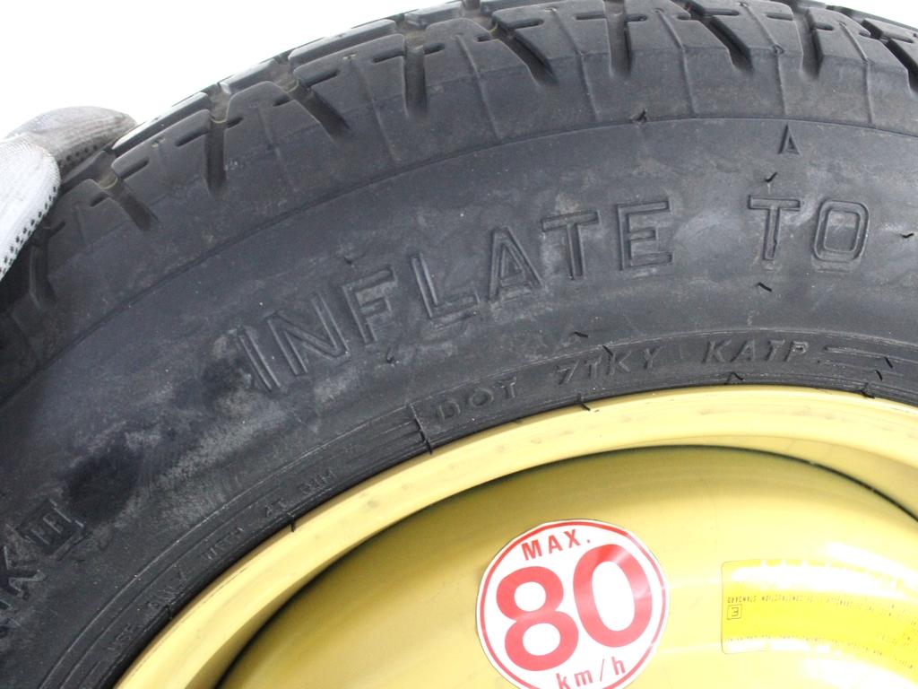 42700SZ3E01 RUOTINO DI SCORTA DUNLOP T135/90 D15 100M HONDA FR-V 2.2 D 103KW 6M 5P (2006) RICAMBIO USATO CON CERCHIO IN FERRO DA 15 POLLICI 5 FORI 15X4T ET27