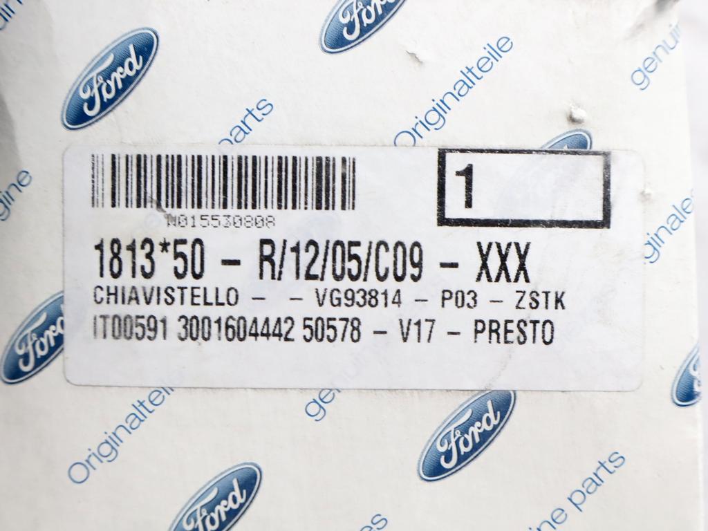 1813550 CHIUSURA SERRATURA COFANO ANTERIORE FORD FIESTA 1.6 B 77KW 5M 5P (2013) RICAMBIO USATO C1BA-16700-CE