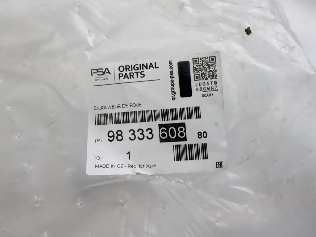 9833360880 COPRICERCHIO DA 16 POLLICI OPEL VIVARO C 1.5 D 75 KW (2020) RICAMBIO NUOVO