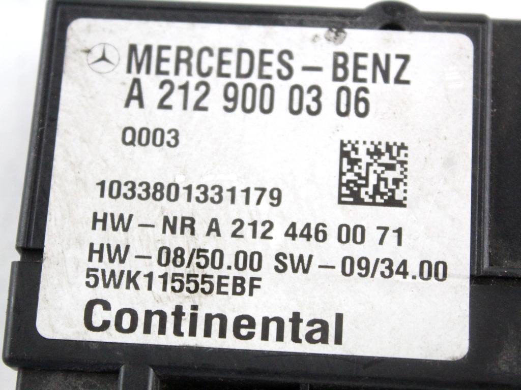 A2129000306 CENTRALINA POMPA CARBURANTE MERCEDES CLASSE C 200 W204 2.2 D 100KW AUT 5P (2011) RICAMBIO USATO