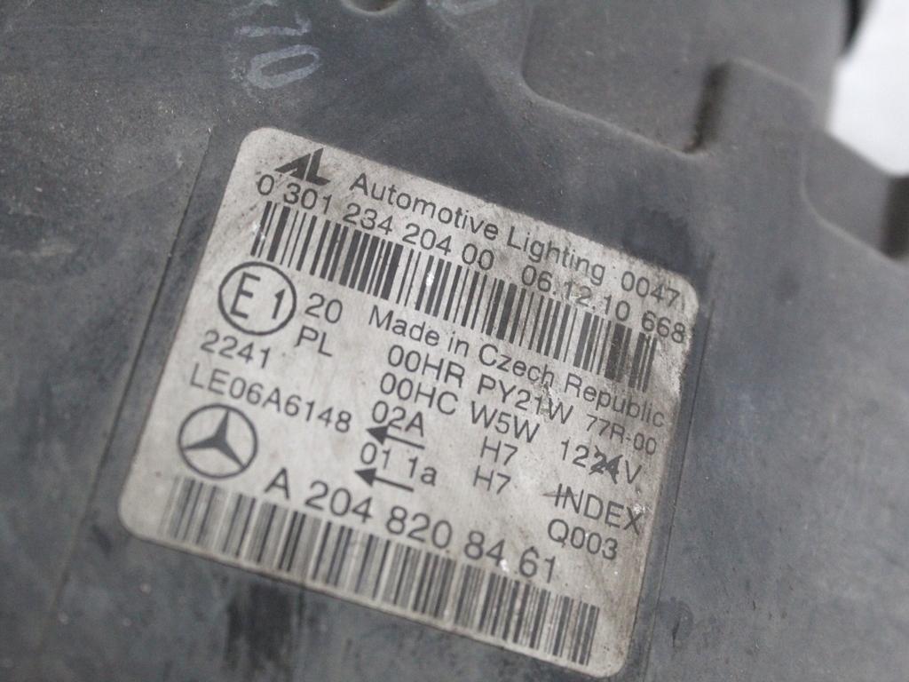 A2048208461 FARO FANALE ANTERIORE DESTRO MERCEDES CLASSE C 200 W204 2.2 D 100KW AUT 5P (2011) RICAMBIO USATO