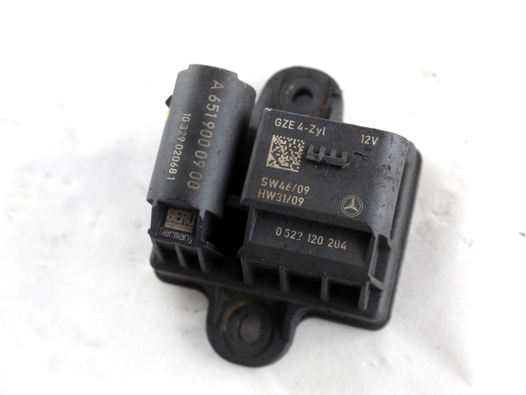 A6519000900 CENTRALINA RELÈ PRERISCALDAMENTO CANDELETTE MERCEDES CLASSE C 200 W204 2.2 D 100KW AUT 5P (2011) RICAMBIO USATO