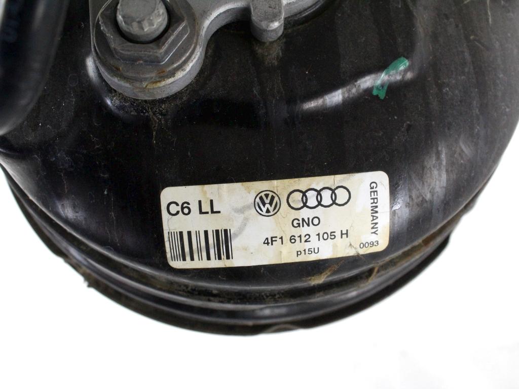 4F1612105H SERVOFRENO AUDI A6 C6 SW 3.0 D 4X4 171KW AUT 5P (2008) RICAMBIO USATO  CON POMPA COMANDO FRENI CILINDRO MAESTRO E VASCHETTA 