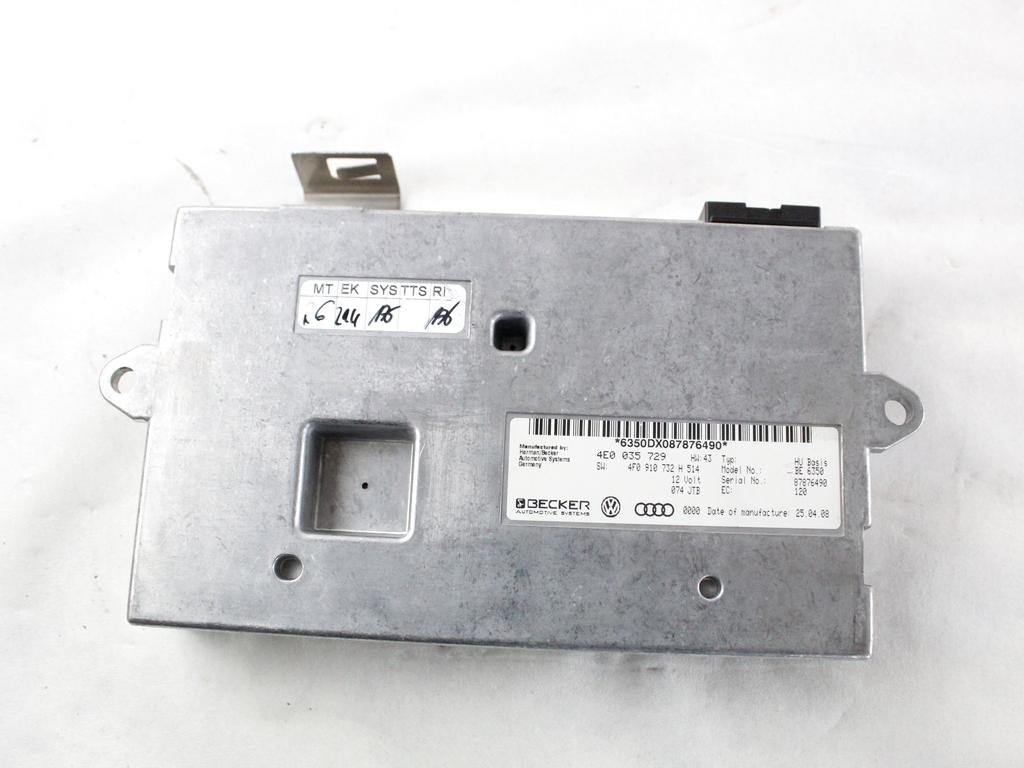 4E0035729 CENTRALINA MODULO INTERFACCIA MULTIMEDIALE XENON AUDI A6 C6 SW 3.0 D 4X4 171KW AUT 5P (2008) RICAMBIO USATO