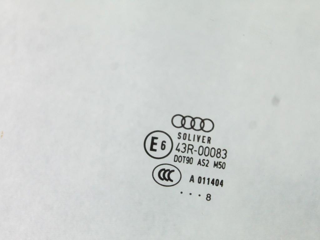 4F0845202 VETRO SCENDENTE PORTA ANTERIORE DESTRA AUDI A6 C6 SW 3.0 D 4X4 171KW AUT 5P (2008) RICAMBIO USATO