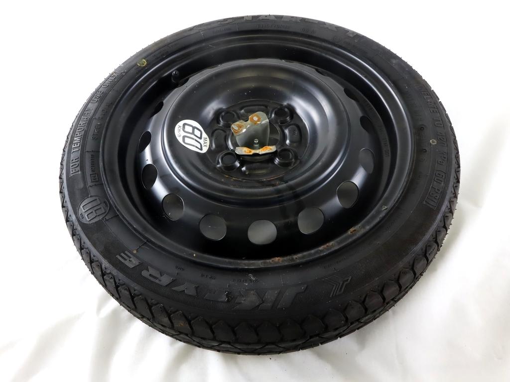 403001HD7A RUOTINO DI SCORTA STAR-XT TYRE 115/70 R14 88M NISSAN MICRA 1.2 B 59KW 5M 5P (2015) RICAMBIO USATO CON CERCHIO IN FERRO DA 14 POLLICI 4 FORI 4TX14 INTERASSE 4X1100 