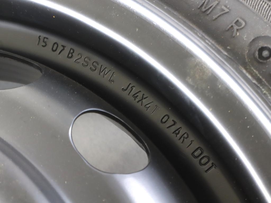 403001HD7A RUOTINO DI SCORTA STAR-XT TYRE 115/70 R14 88M NISSAN MICRA 1.2 B 59KW 5M 5P (2015) RICAMBIO USATO CON CERCHIO IN FERRO DA 14 POLLICI 4 FORI 4TX14 INTERASSE 4X1100 