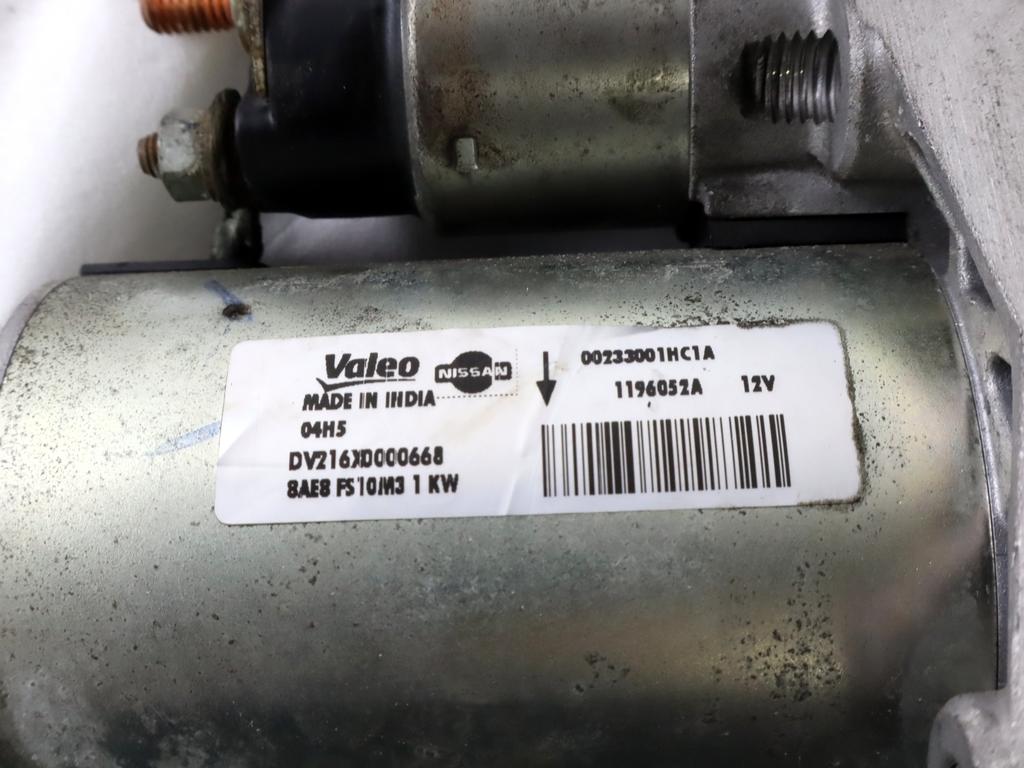 233001HC0D MOTORINO AVVIAMENTO NISSAN MICRA 1.2 B 59KW 5M 5P (2015) RICAMBIO USATO