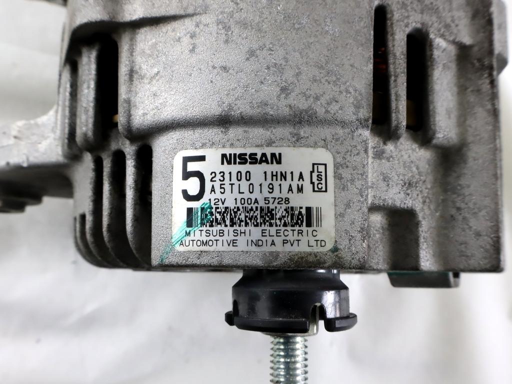 231001HN1A ALTERNATORE NISSAN MICRA 1.2 B 59KW 5M 5P (2015) RICAMBIO USATO