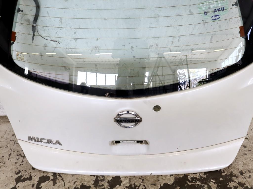 K010M3HNAE PORTELLONE COFANO POSTERIORE BAULE NISSAN MICRA 1.2 B 59KW 5M 5P (2015) RICAMBIO USATO CON LUNOTTO TERMICO AMMACCATO
