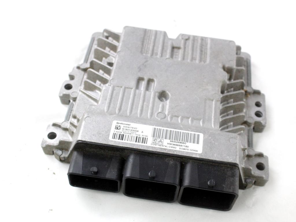 9800268980 CENTRALINA INIEZIONE MOTORE PEUGEOT 3008 1.6 D 84KW 6M 5P (2013) RICAMBIO USATO 9666681180