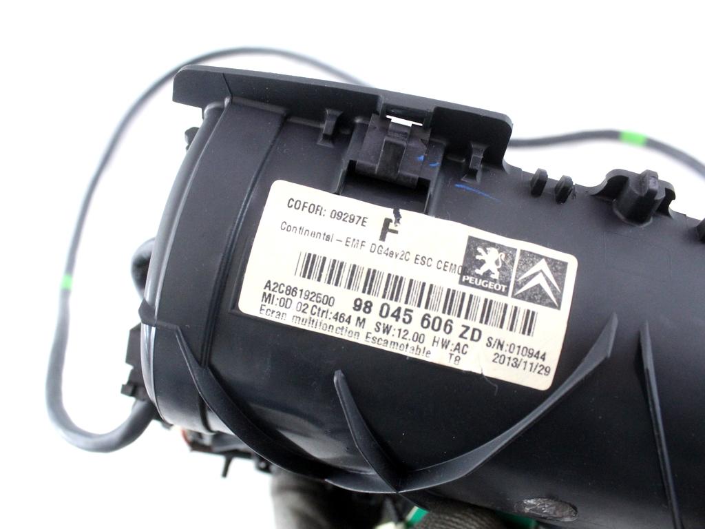 98045606ZD DISPLAY SISTEMA DI NAVIGAZIONE SATELLITARE PEUGEOT 3008 1.6 D 84KW 6M 5P (2013) RICAMBIO USATO