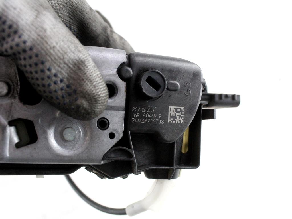 9800623180 CHIUSURA SERRATURA PORTA ANTERIORE SINISTRA PEUGEOT 3008 1.6 D 84KW 6M 5P (2013) RICAMBIO USATO