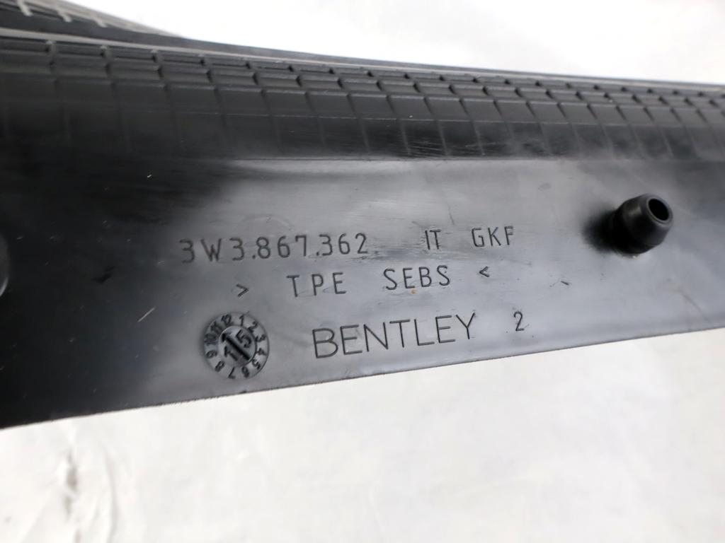 3W3867362 RIVESTIMENTO TAPPETINO IN GOMMA TUNNEL CENTRALE BENTLEY CONTINENTAL GT 4.0 B 388KW AUT 2P (2016) RICAMBIO USATO