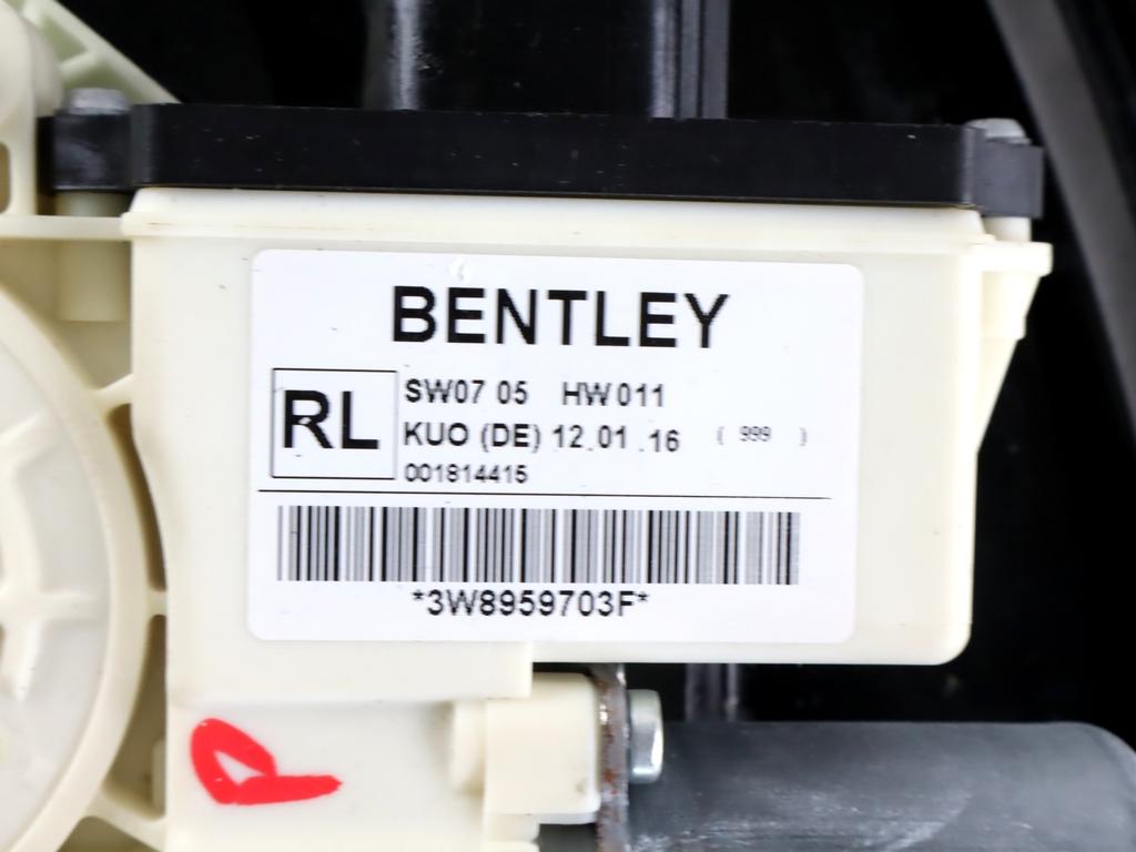 3W8839397C MOTORINO MECCANISMO ALZA-VETRO ALZA-CRISTALLO PARAFANGO POSTERIORE SINISTRO BENTLEY CONTINENTAL GT 4.0 B 388KW AUT 2P (2016) RICAMBIO USATO 3W8959703F