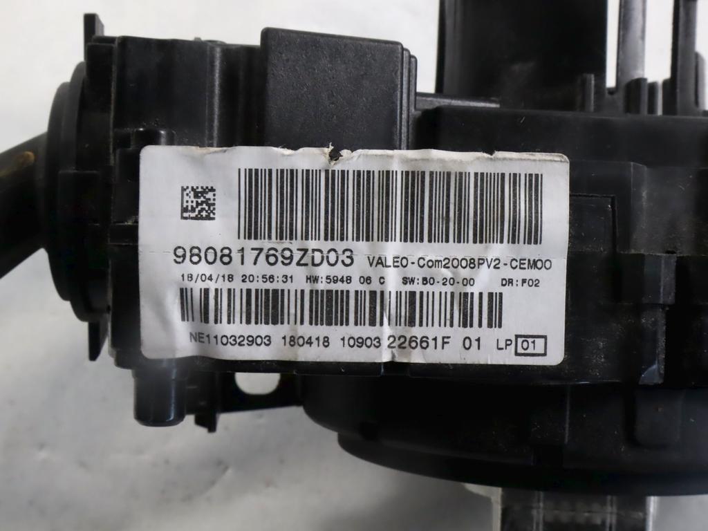 98081769ZD DEVIOLUCI CON CONTATTO SPIRALATO PEUGEOT 208 1.6 D 55KW 5M 5P (2017) RICAMBIO USATO