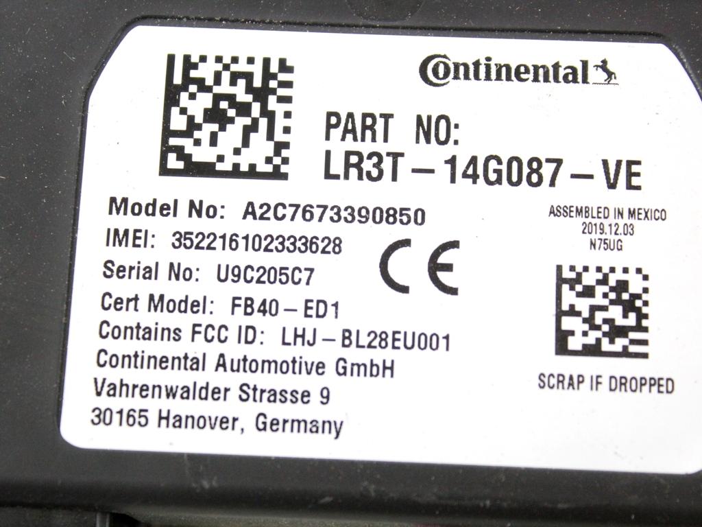 LR3T-14G087-VE CENTRALINA MODULO TELEFONO BLUETOOTH FORD FIESTA 1.5 D 63KW 6M 5P (2020) RICAMBIO USATO
