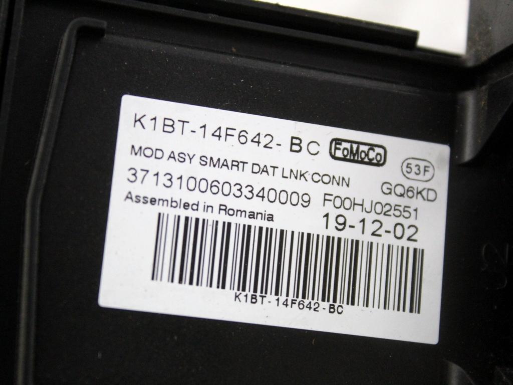 K1BT-14F642-BC CENTRALINA PRESA DIAGNOSI OBD AUTO FORD FIESTA 1.5 D 63KW 6M 5P (2020) RICAMBIO USATO
