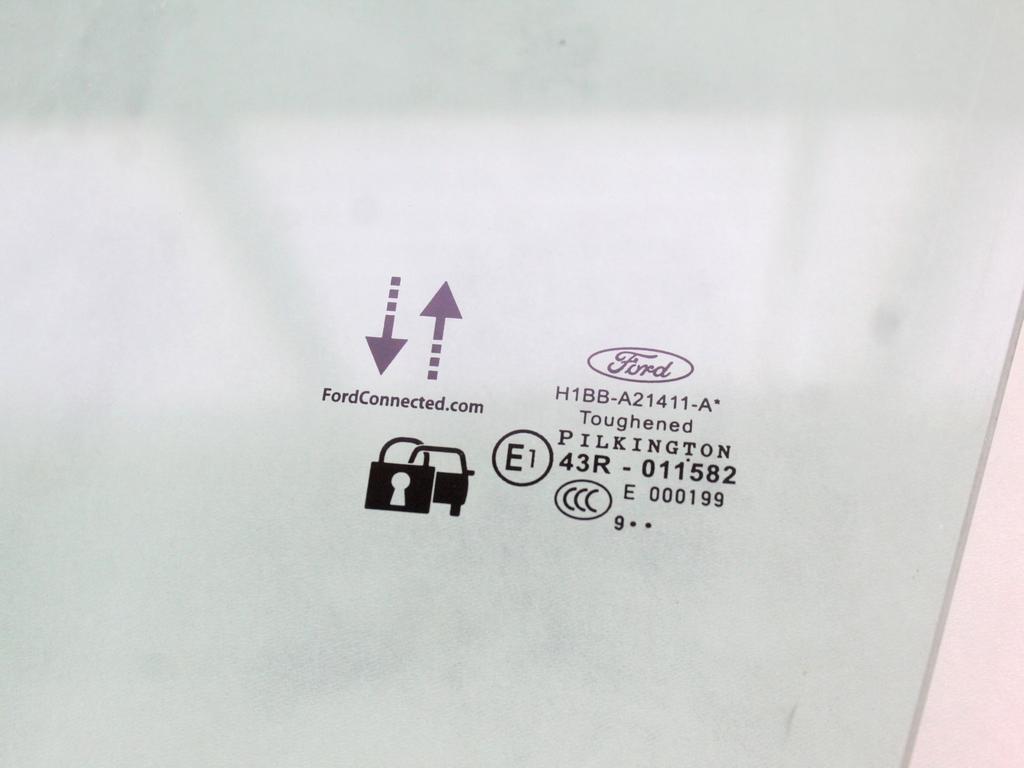 H1BB-A21411-A VETRO SCENDENTE PORTA ANTERIORE SINISTRA FORD FIESTA 1.5 D 63KW 6M 5P (2020) RICAMBIO USATO