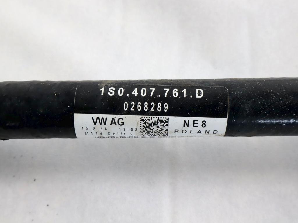 1S0407761D SEMIASSE SEMIALBERO ANTERIORE SINISTRO VOLKSWAGEN UP 1.0 B 44KW 5M 5P (2016) RICAMBIO USATO
