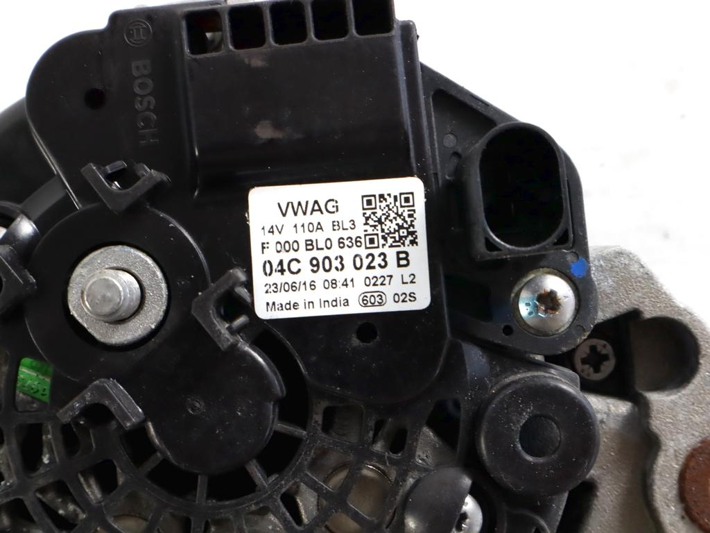 04C903023B ALTERNATORE VOLKSWAGEN UP 1.0 B 44KW 5M 5P (2016) RICAMBIO USATO