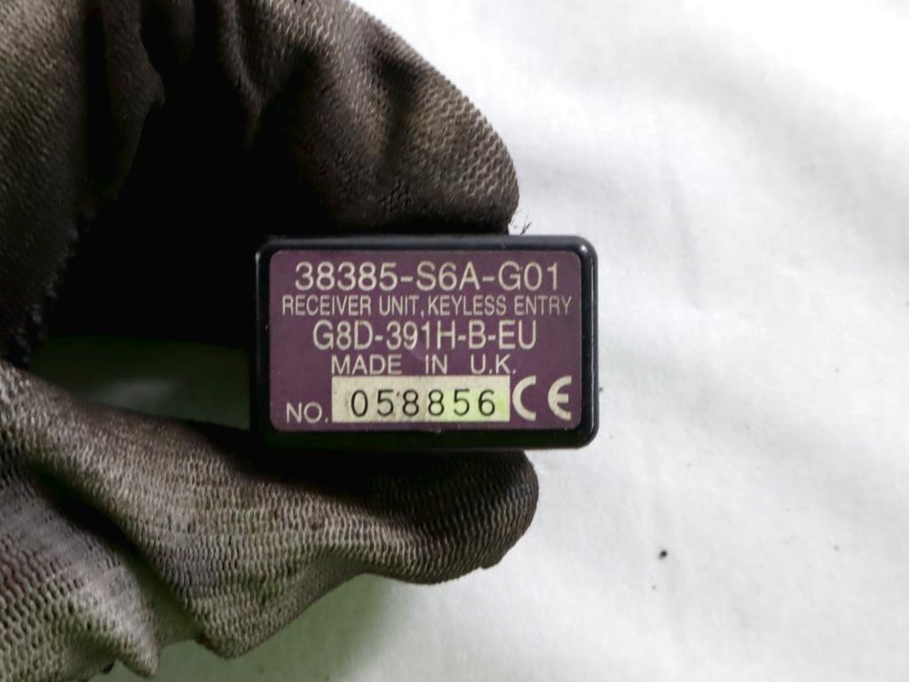 38385-S6A-G01 CENTRALINA ANTENNA RICEVITORE TELECOMANDO KEYLESS HONDA CIVIC 1.7 D 74KW 5M 5P (2005) RICAMBIO USATO 