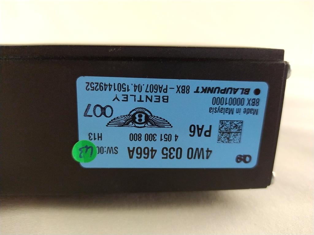 4W0035466A CENTRALINA AMPLIFICATORE AUDIO BENTLEY CONTINENTAL GT 4.0 B 388KW AUT 2P (2016) RICAMBIO USATO
