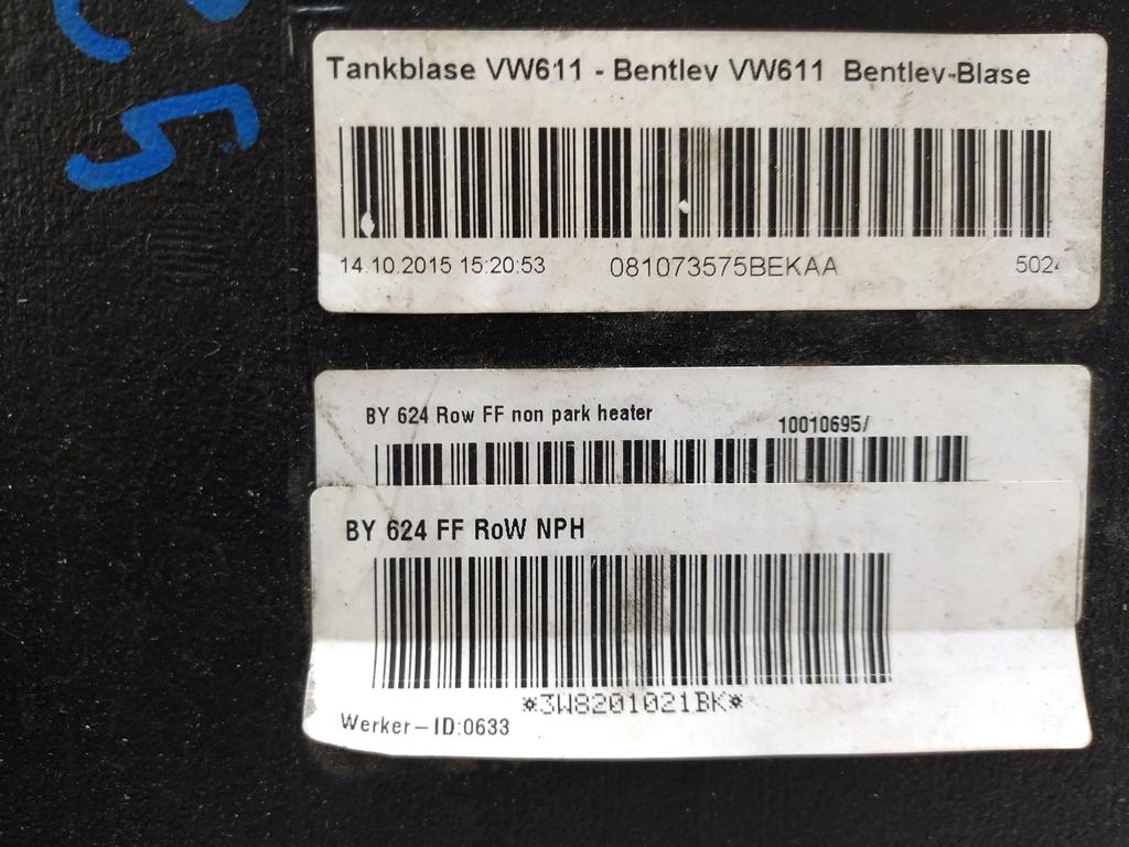 3W8201021BK SERBATOIO CARBURANTE BENTLEY CONTINENTAL GT 4.0 B 388KW AUT 2P (2016) RICAMBIO USATO