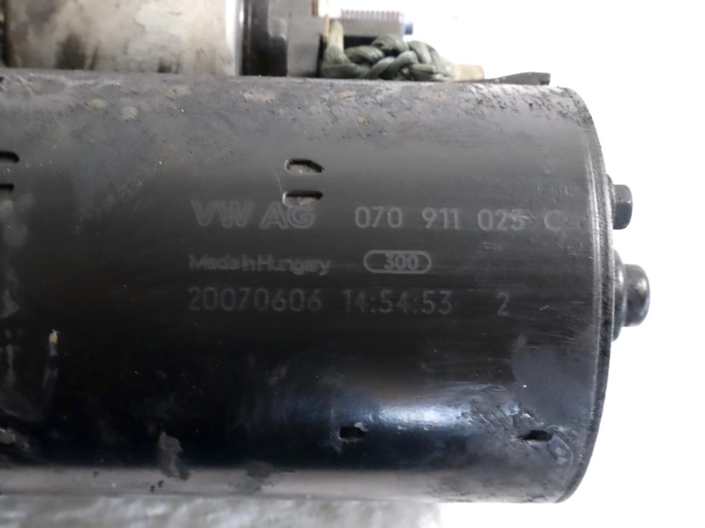 070911023C MOTORINO AVVIAMENTO VOLKSWAGEN TOUAREG 2.5 D 4X4 128KW AUT 5P (2007) RICAMBIO USATO