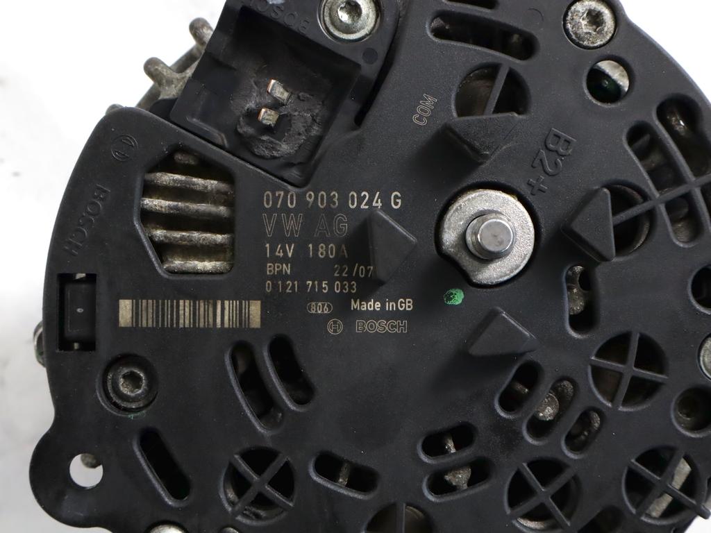 070903024G ALTERNATORE VOLKSWAGEN TOUAREG 2.5 D 4X4 128KW AUT 5P (2007) RICAMBIO USATO CONNETTORE DANNEGGIATO