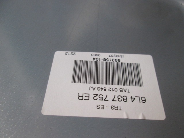 MEHANIZEM VETROBRANSKEGA STEKLA PREDNJIH VRAT OEM N. 6L2959802001 ORIGINAL REZERVNI DEL SEAT IBIZA 6L1 MK3 R (02/2006 - 2008) BENZINA LETNIK 2007