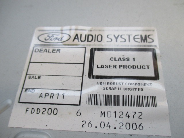 RADIO CD / OJACEVALNIK / IMETNIK HIFI OEM N. 5S7T18C815AF ORIGINAL REZERVNI DEL FORD MONDEO B5Y B4Y BWY MK2 BER/SW (2000 - 2007) DIESEL LETNIK 2006